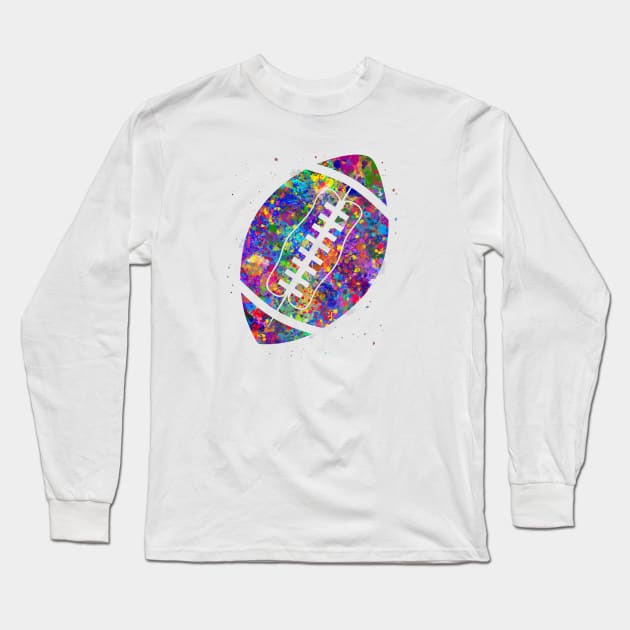 American Football ball Long Sleeve T-Shirt by Yahya Art